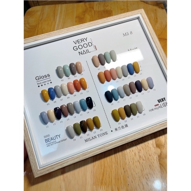Set sơn gel 24 màu cao cấp kèm bảng màu như hình