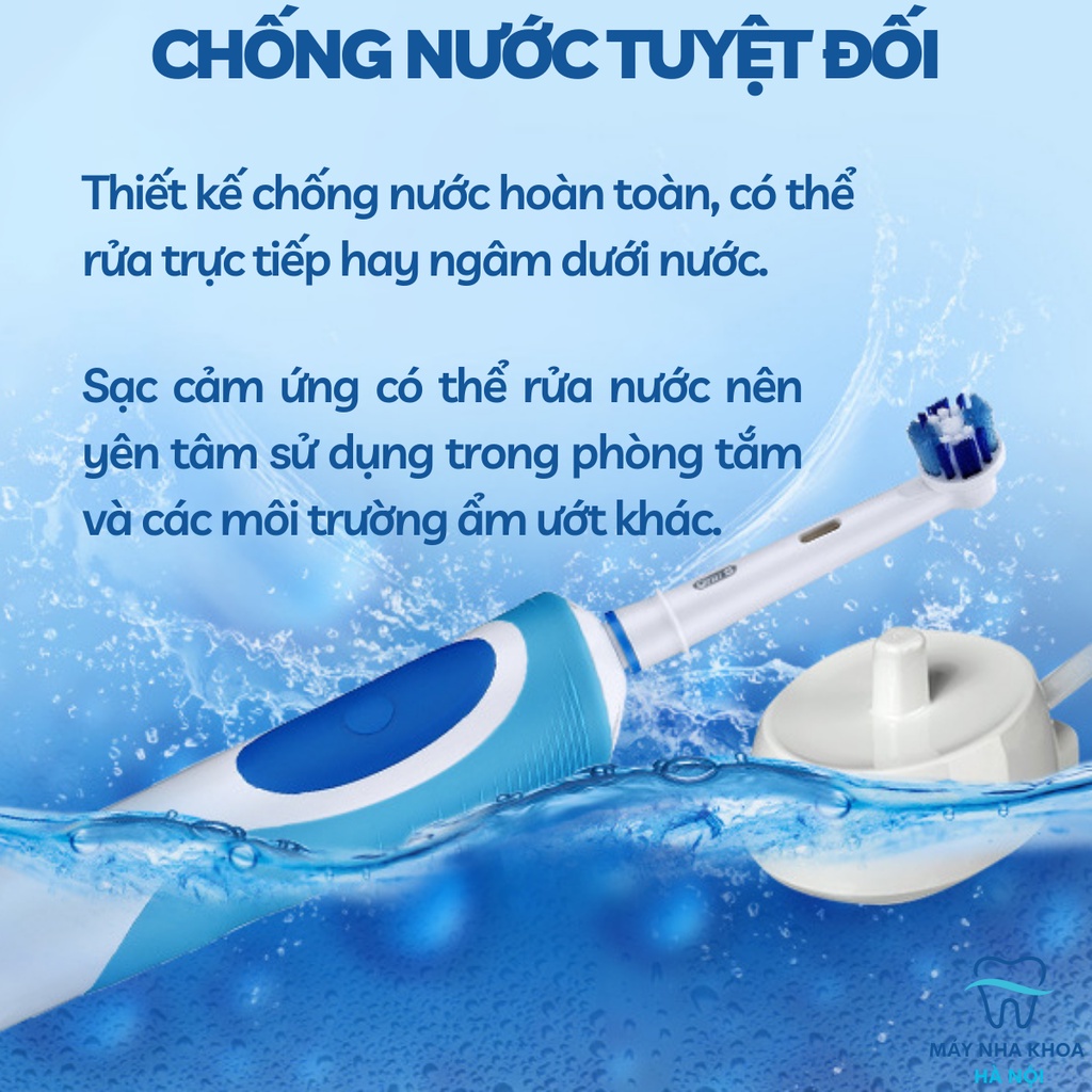 Bàn chải điện Oral-B chính hãng - Bàn chải đánh răng điện Oral-B sạc không dây sạc cảm ứng Braun