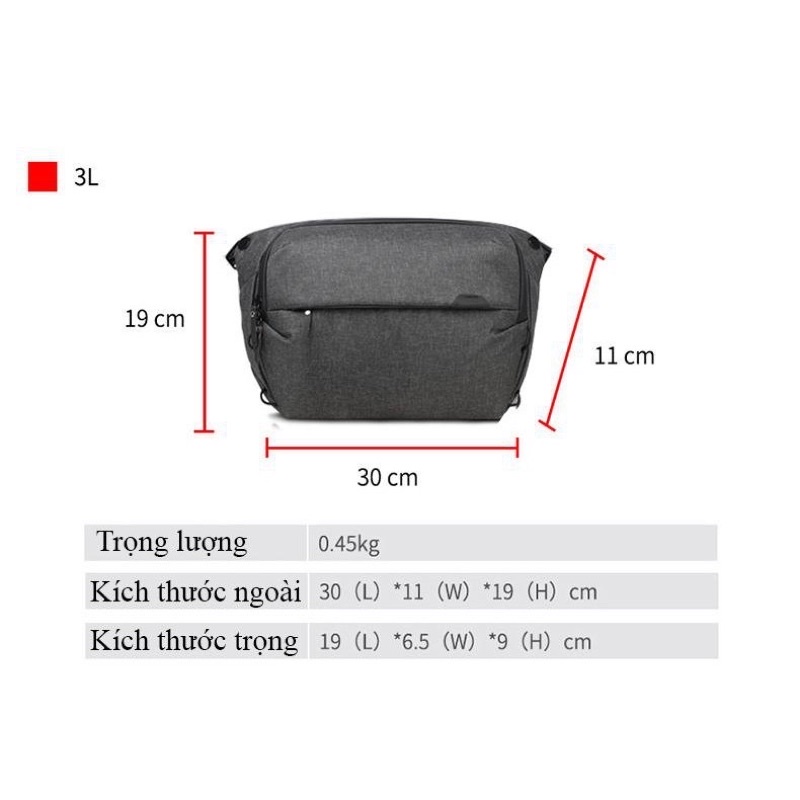 Túi máy ảnh thông minh Xiu Jian 3L Ver 2
