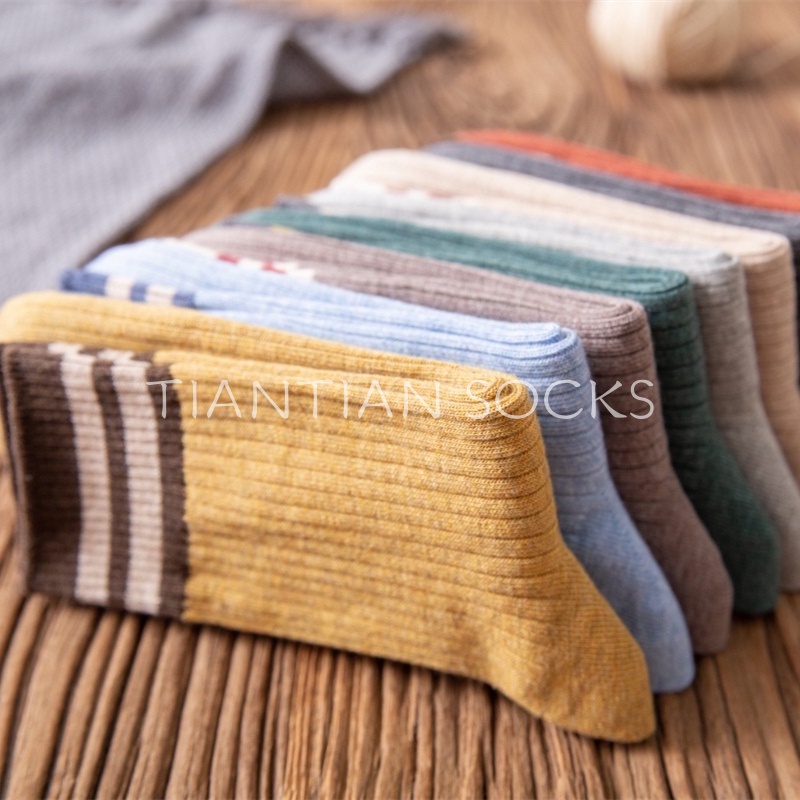 TIAN TIAN T091 Sản phẩm cao cấp Tất ống cao vừa màu trơn phong cách Hàn Quốc mùa thu đông cho nữ sinh