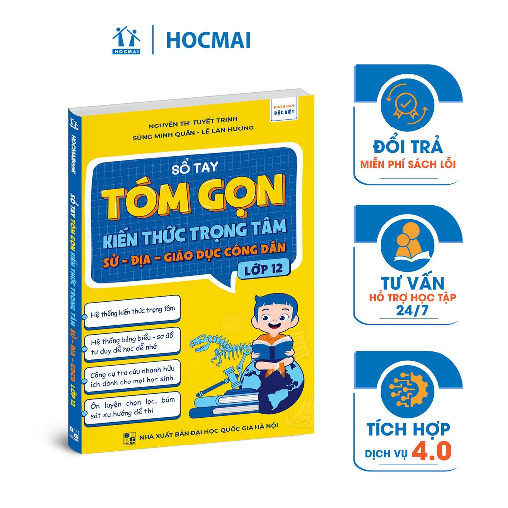 Sách - Sổ tay Tóm gọn kiến thức trọng tâm Sử - Địa - Giáo dục công dân lớp 12 - Tiết kiệm thời gian ôn thi THPT Quốc Gia