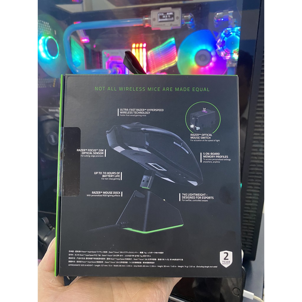 Chuột không dây Razer Viper Ultimate kèm dock sạc new seal 100%