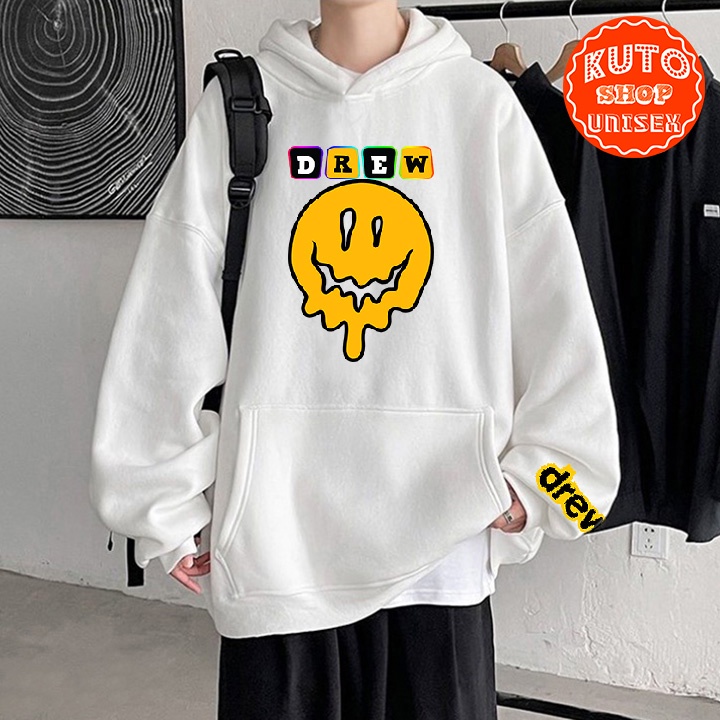 ÁO HOODIE DREW GHOST In Pet Siêu Bền Đẹp