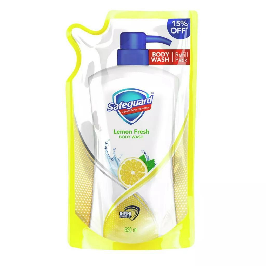 Sữa Tắm SAFEGUARD Sạch 99.9% Vi Khuẩn & Dịu Nhẹ Cho Da TÚI 620ml