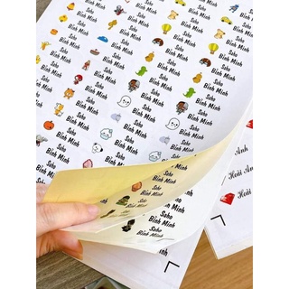 Sticker Tên Bé - Nhãn Vở Tên Bé  - Tránh thất lạc đồ đạc (Decal bóc dán tiện lợi)