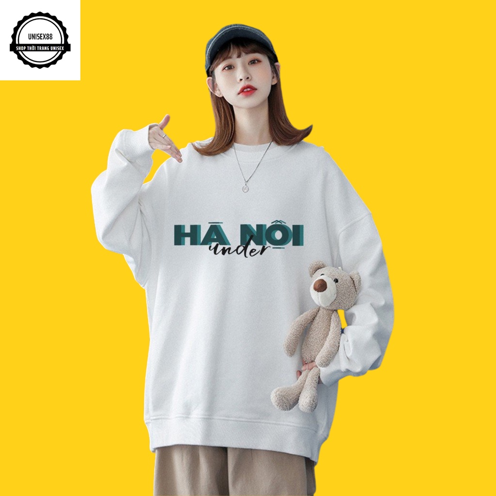 Aó Nỉ Sweater Hà Nội chất nỉ dày dặn,fom rộng siêu ấm