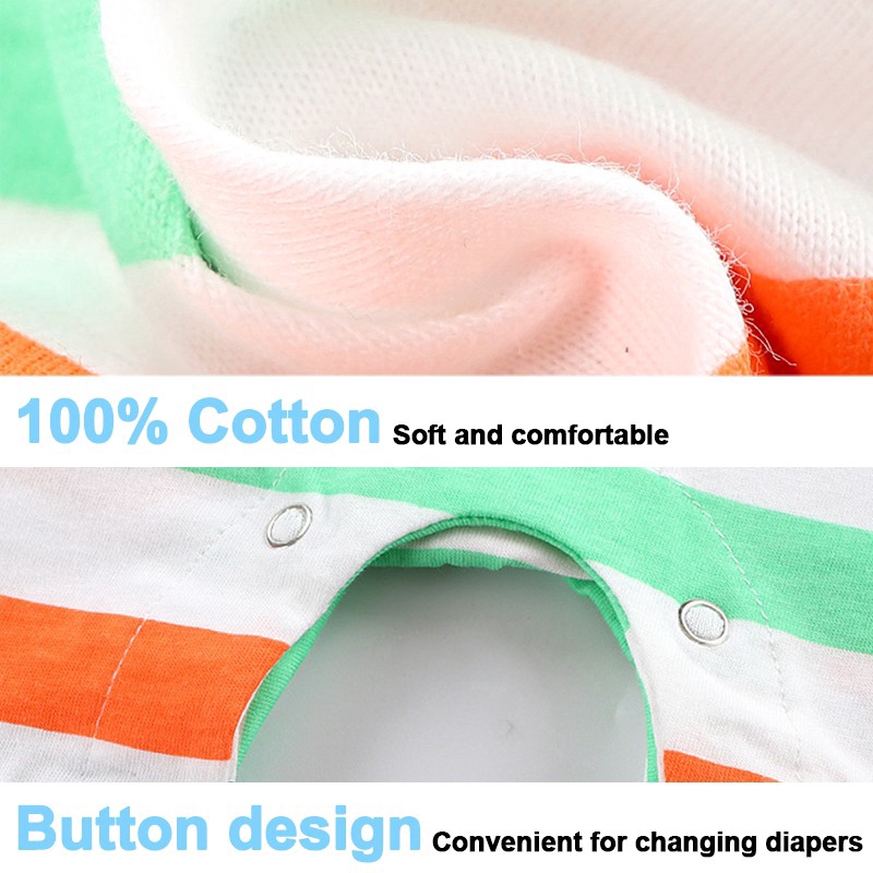 Jumpsuit Ngủ Liền Thân Dễ Thương Cho Bé Sơ Sinh Từ 0-24 Tháng Tuổi