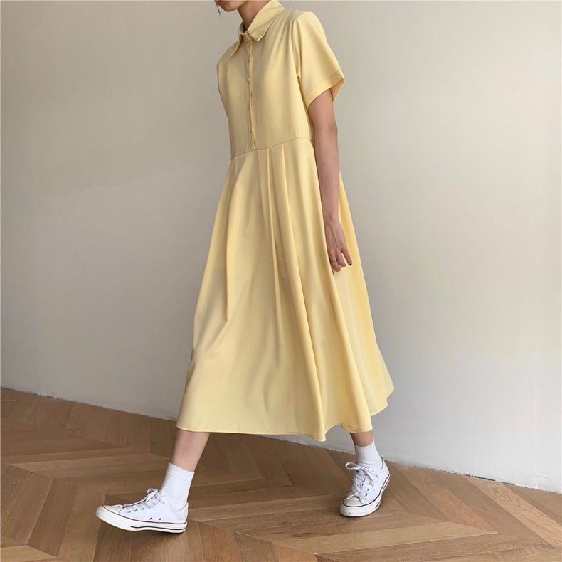 Đầm dáng dài phong cách Pháp đơn giản thanh lịch dành cho nữ