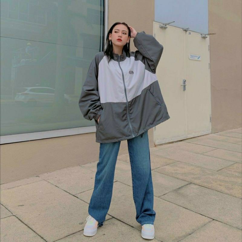 Áo Khoác Dù TMS LOGO MIDSIDE Nam Nữ Ulzzang Unisex Form Rộng Bomber 7zia Jacket ---fashion.best