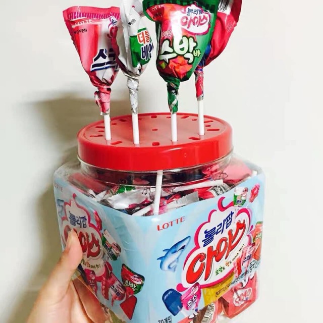 [Mã GROSALEHOT giảm 8% đơn 250K] Hộp kẹo mút lotte Hàn quốc 60 chiếc