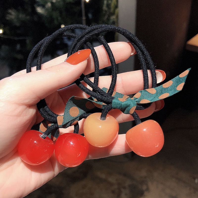 Dây Thun Buộc Tóc Hoa Cúc, Quả Cherry, Hình Gấu, Động Vật Nhiều Kiểu Khác nhau Siêu Dễ Thương
