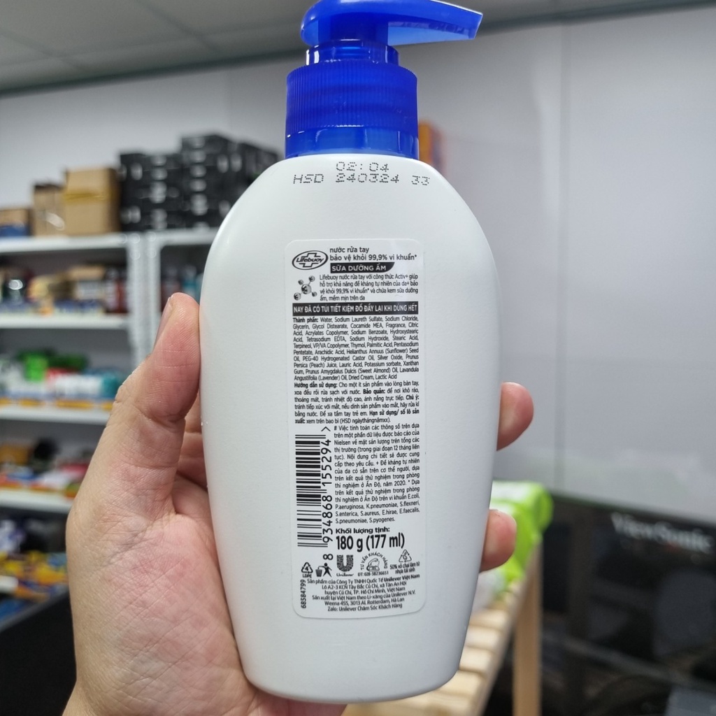 Nước rửa tay Lifebuoy diệt khuẩn dưỡng ẩm da 177ml - 493ml|Xà bông rửa tay Matcha Lô Hội|Than hoạt tính|Bảo Vệ Vượt Trội