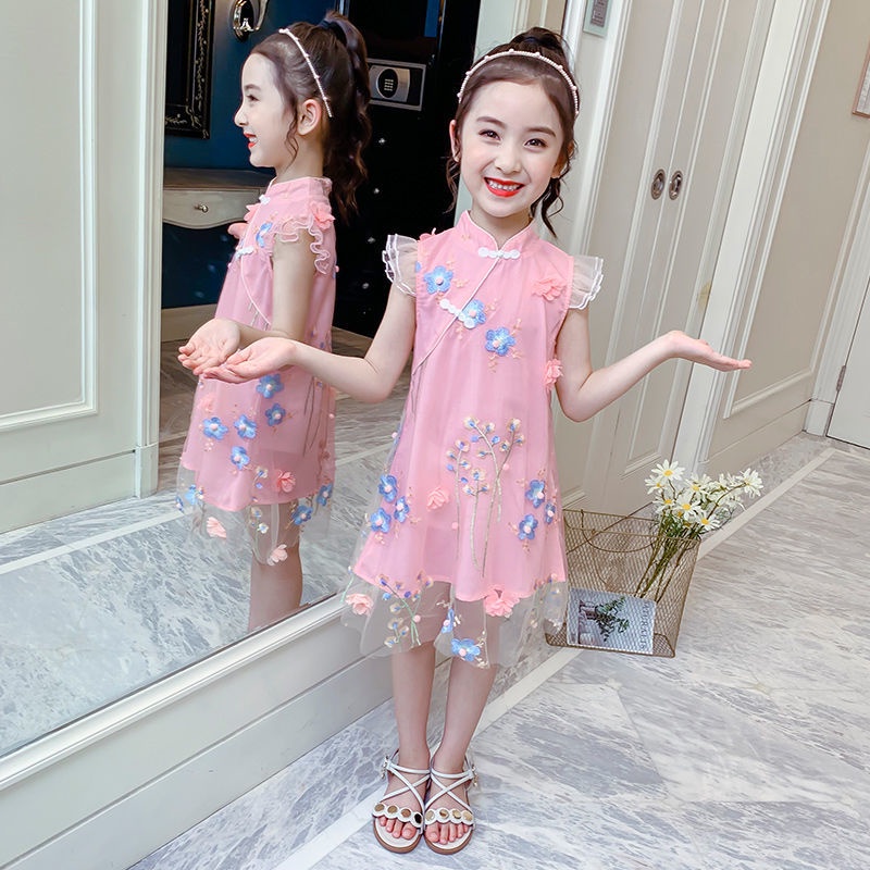 Đầm Sườn Xám Phong Cách Trung Hoa Cho Bé Gái