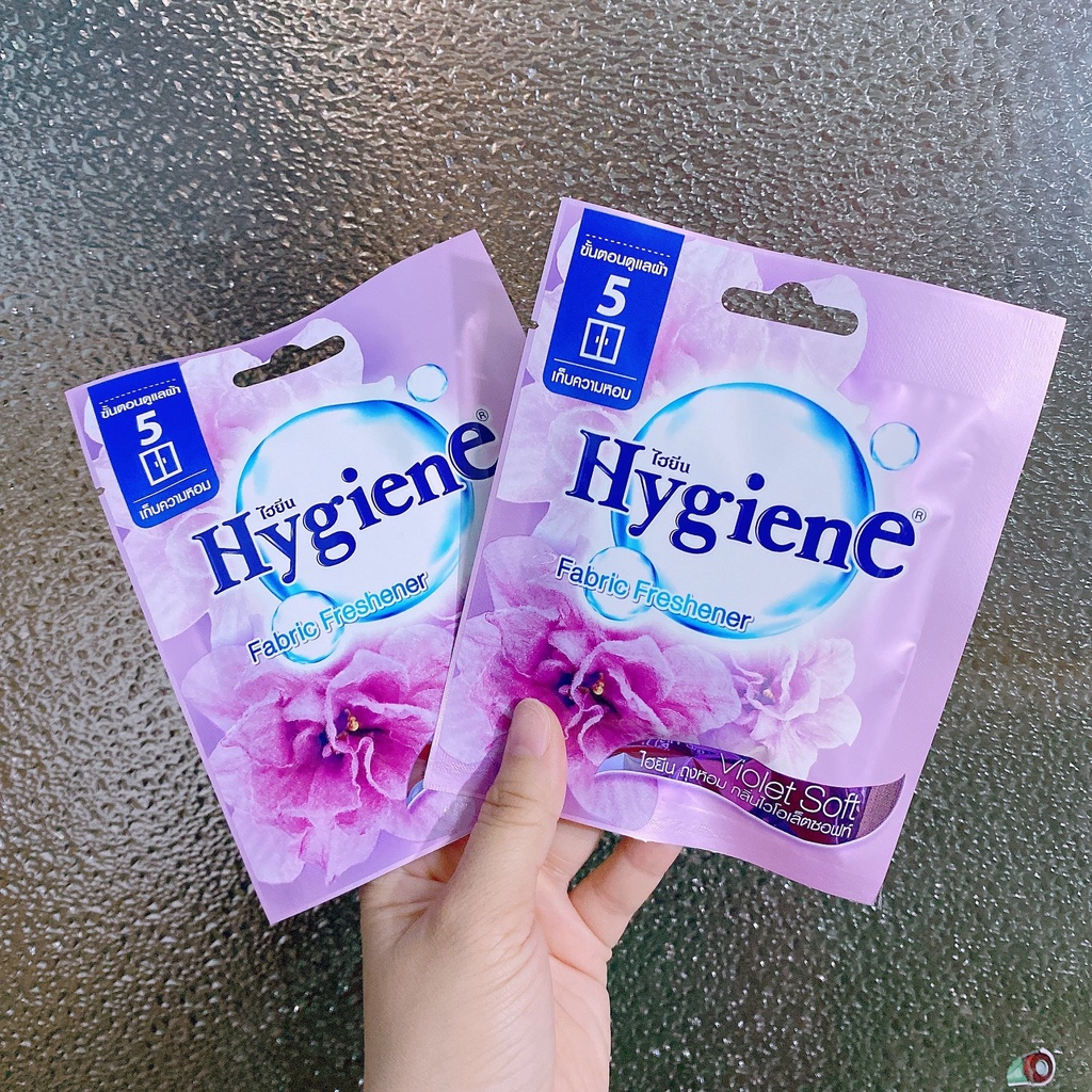 Túi Thơm Hygiene Màu Tím Treo Tủ Quần Ảo Thái Lan Chống Ẩm Khử Mùi Hiệu Quả Violet Soft 8gr