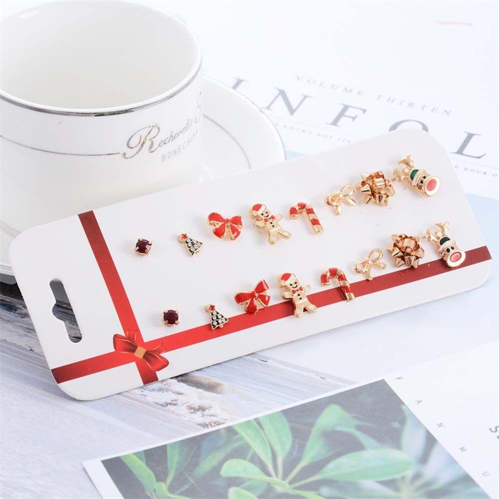 Bông Tai Hình Ông Già Noel Tuần Lộc Dễ Thương Cho Nữ