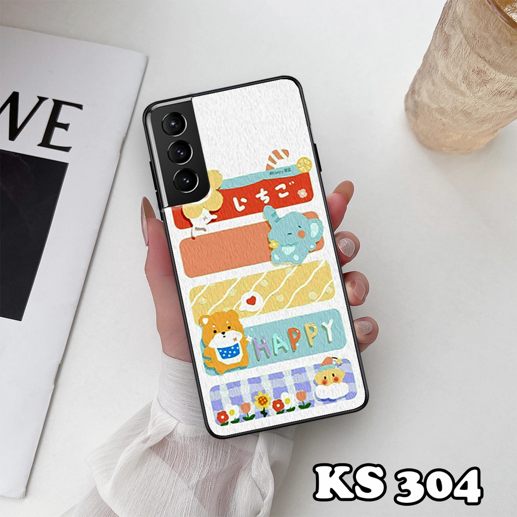 Ốp lưng Samsung S21 - S21 Plus - S21 Ultra - S21 FE - Ốp Samsung in hình Gấu&amp;Thỏ - Lưng nhám viền TPU chống trầy xước