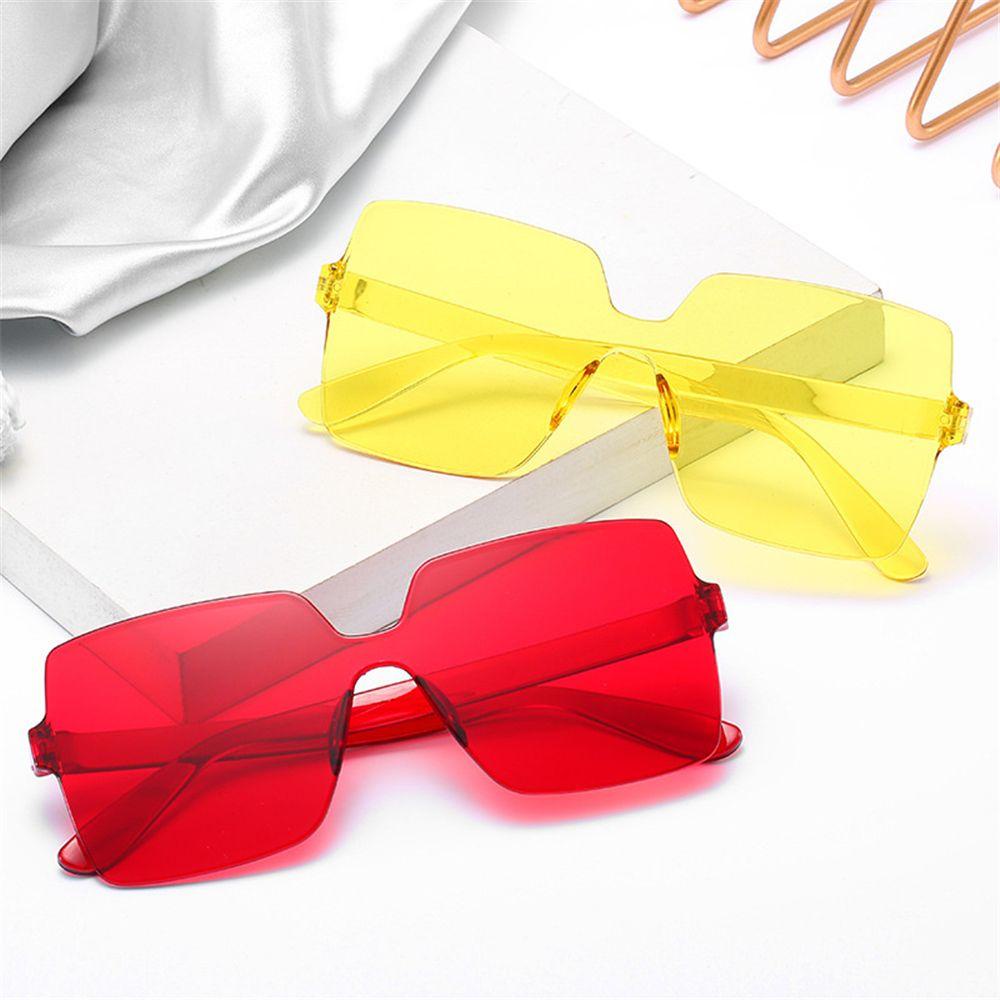 WONDER Kính Mát Gọng Vuông Trong Suốt Không Viền Thời Trang