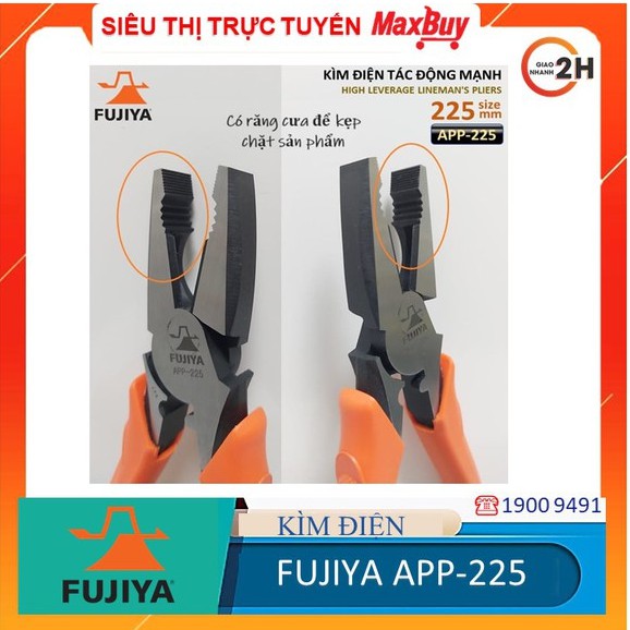 Kìm đa năng cắt cáp VA/VVF, dây kim loại lớn Nhật Bản FUJIYA APP-225 nhập khẩu chính hãng giao hỏa tốc HN