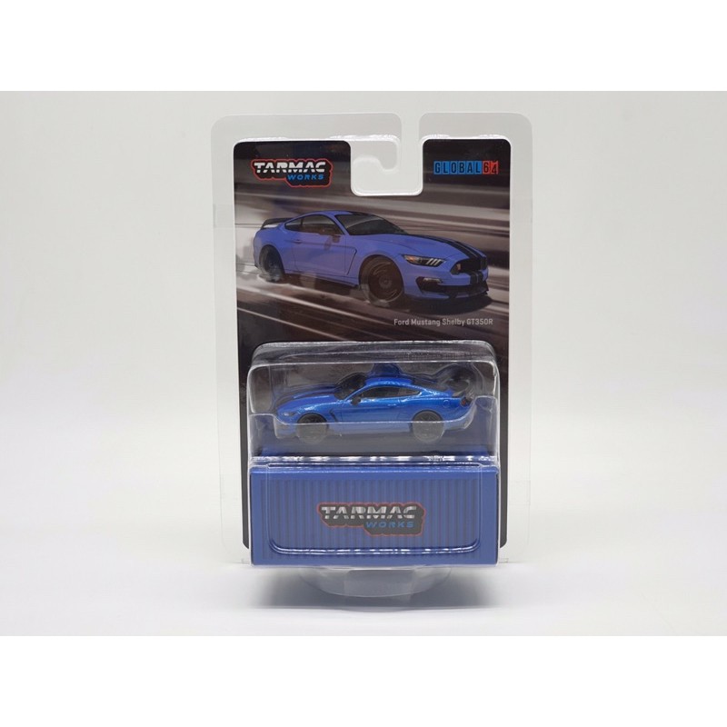 Xe Mô Hình Ford Mustang Shelby GT350R 1:64 Tarmac Works (Xanh Dương)