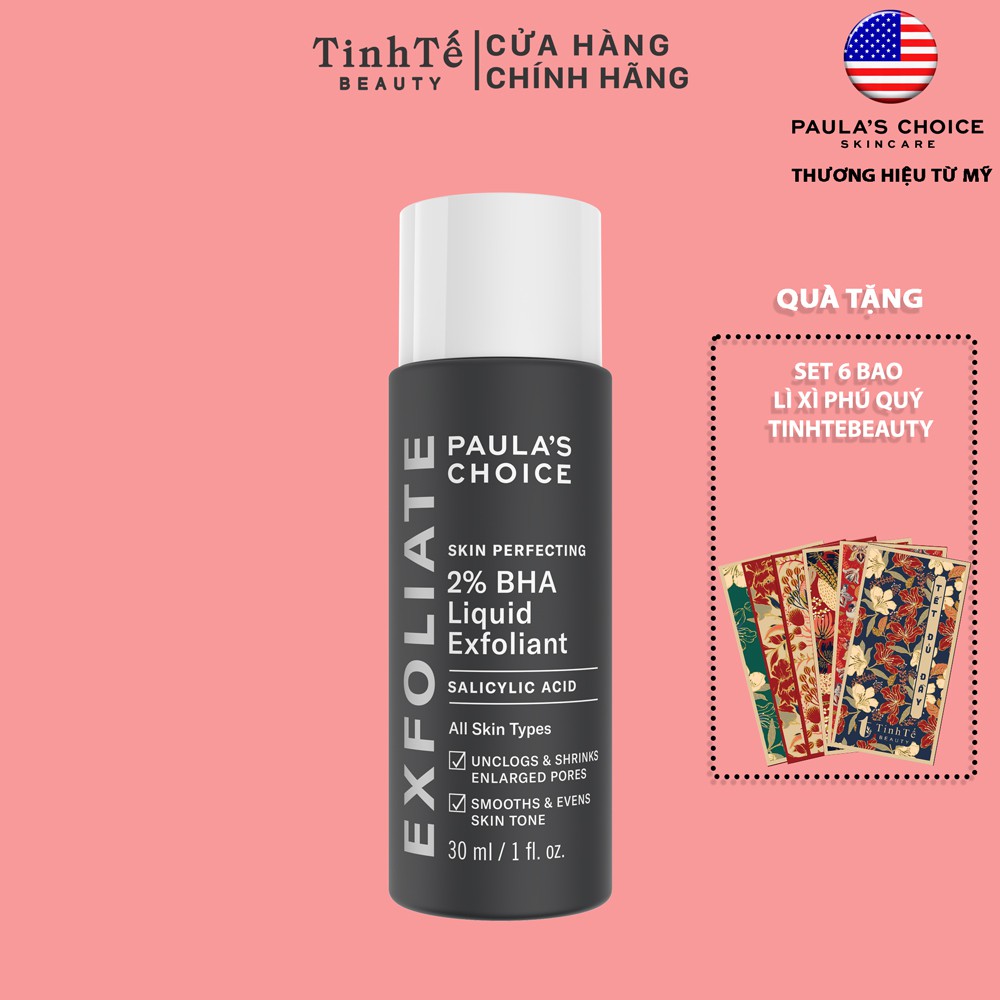 [Mã FMCGMALL -8% đơn 250K] Dung dịch loại bỏ tế bào chết Paula's Choice 2% BHA 30ml