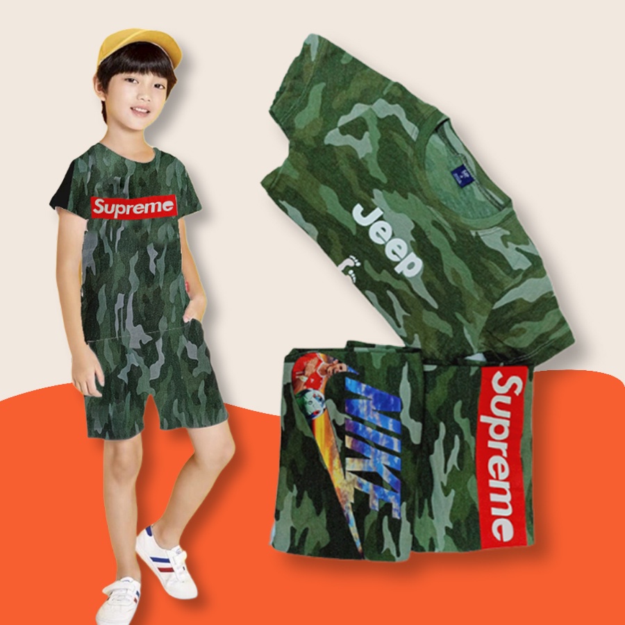 Bộ lính mặc nhà bé trai gái thoáng mát cotton xuất hàn thấm hút mồ hôi HEBI KIDS cho bé từ 0 đến 6 tuổi