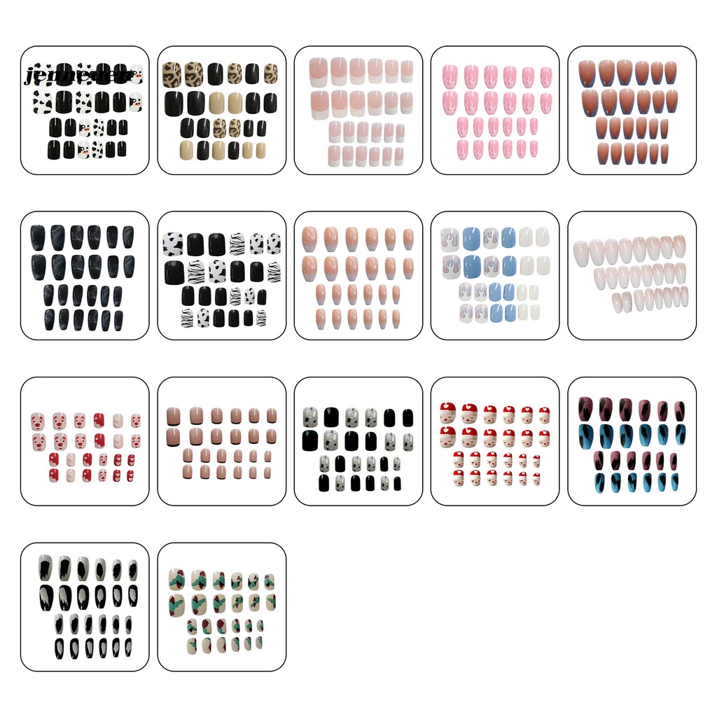 [Hàng mới về] Móng tay giả kèm keo dán thiết kế tinh tế cho nữ
