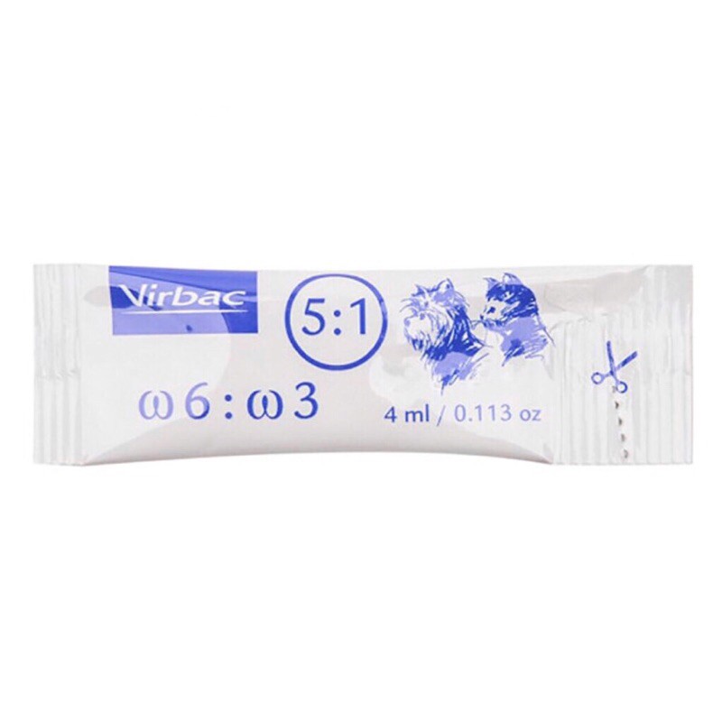 ☘  GEL DINH DƯỠNG VIRBAC MEGADERM GIÚP MƯỢT LÔNG, DA, GIẢM NGỨA CHO PET THÚ CƯNG CHÓ MÈO, mỗi gói 4ml ☘