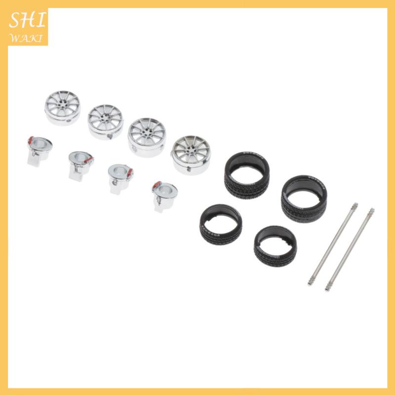 Bộ 4 Bánh Xe Cao Su Tỉ Lệ 1: 64 Dành Cho Xe Hơi Tomica Hotwheels