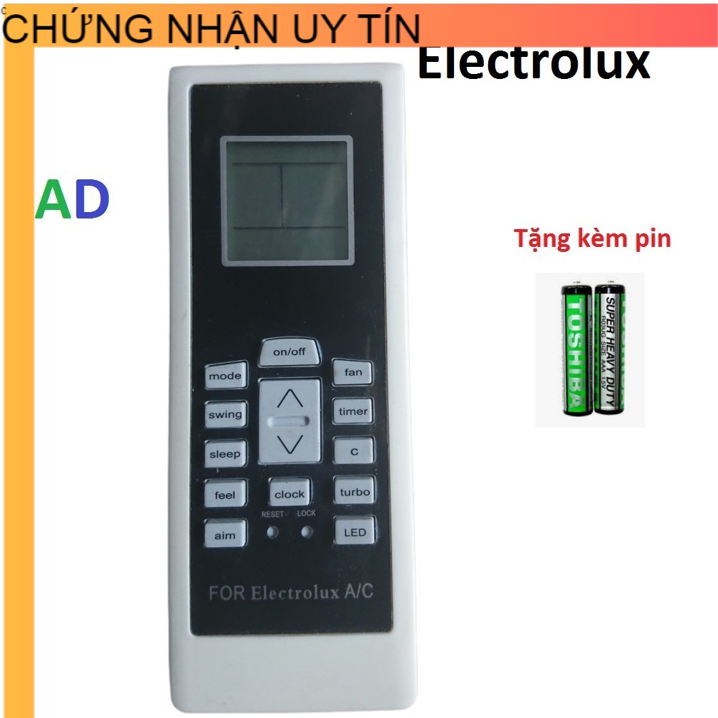 Điều khiển máy lạnh Electrolux mặt đen dòng RG01 - Remote Điều khiển điều hòa Electrolux model RG01-BGCEF-ELAU loại tốt