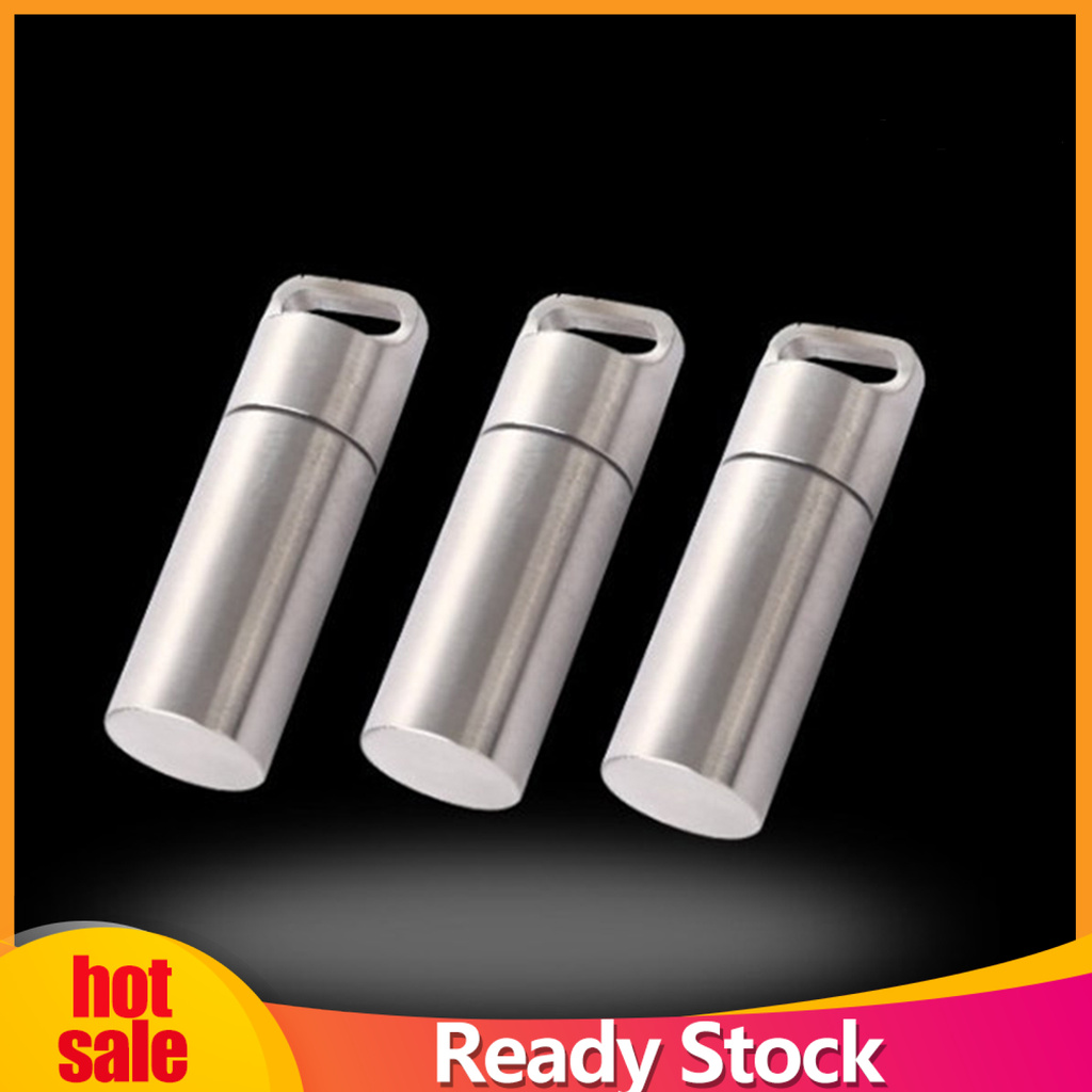 (Hàng Mới Về) Hộp Đựng Thuốc Mini Bằng Thép Không Gỉ Chống Thấm Nước