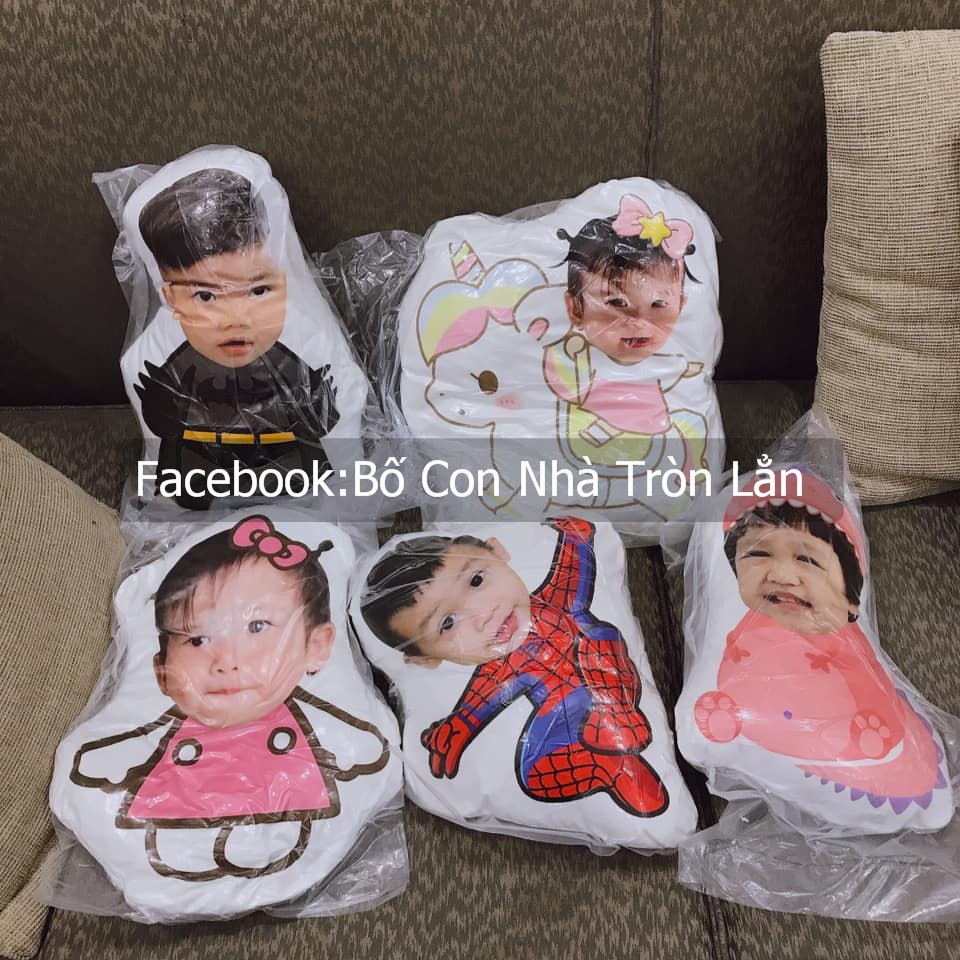 In gối theo yêu cầu - GỐI CHIBI GHÉP MẶT VUI NHỘN , NGỘ NGHĨNH cho các bé - Gối bông ghép hình theo yêu cầu - GỐI ÔM