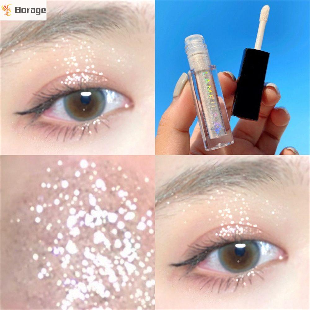 [Hàng mới về] Bút kẻ mắt kim tuyến dạng lỏng BORAGE lấp lánh kháng nước lâu trôi
