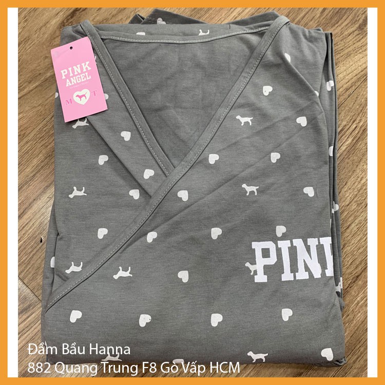 [SIZE 40-70KG] Đồ bộ cho mẹ bầu và sau sinh  dài tay cho bé ty tiện lợi thun cotton lạnh cao cấp thoáng mát không xù