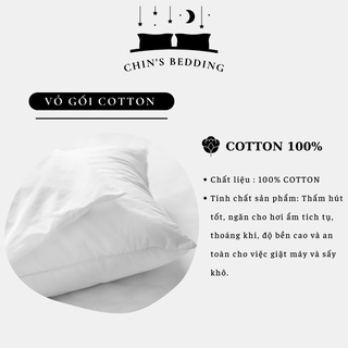 Vỏ gối nằm cotton 100%, Cotton Satin Hàn Quốc màu trơn - Đủ kích thước