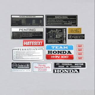 Sticker dán trang trí xe hơi honda win 100 hatesix