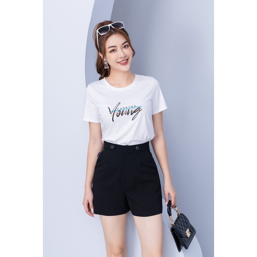 Quần short nữ 2 cúc - Quần đùi nữ ba màu LOZA - LQ702096