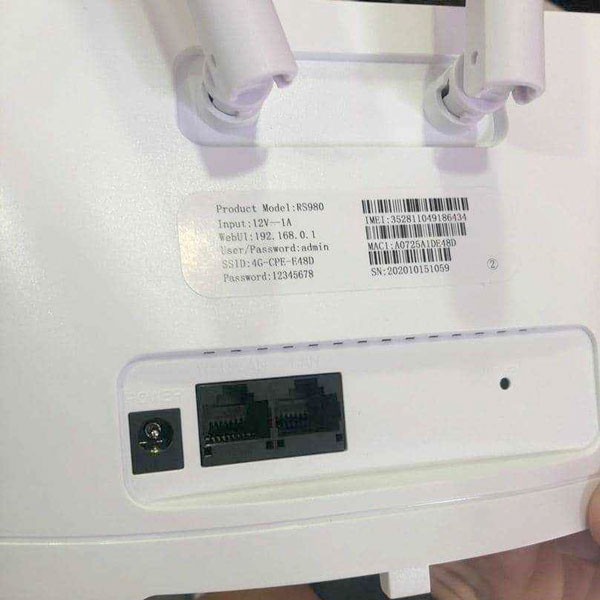 BỘ PHÁT WIFI 4G CPE – RS980 – 300Mb Hỗ Trợ 2 Cổng LAN CÓ ĂNG TEN