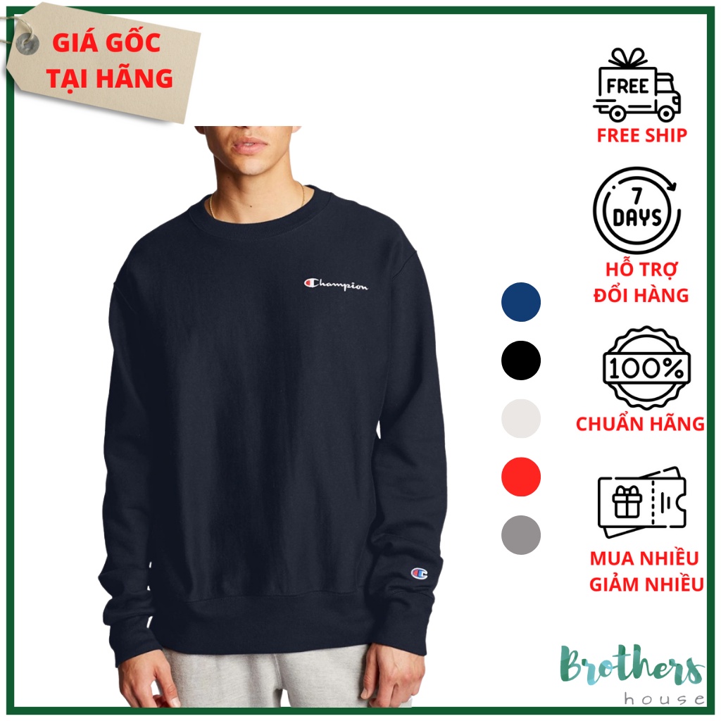 |Xịn rẻ| Áo nỉ / sweater Champion đơn giản dễ phối đồ, chất nỉ cao cấp mặc đã lắm ạ