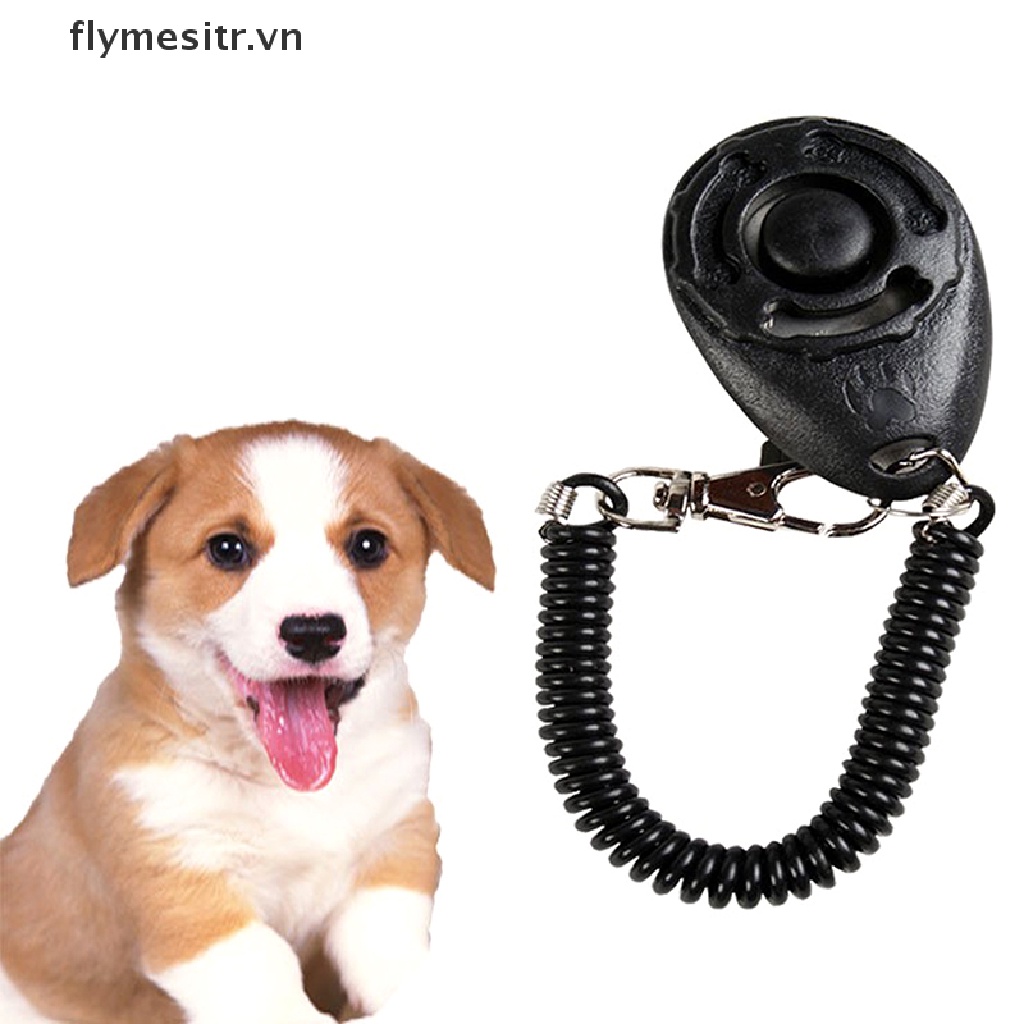 Clicker huấn luyện chó cưng có dây đeo tay có thể điều chỉnh