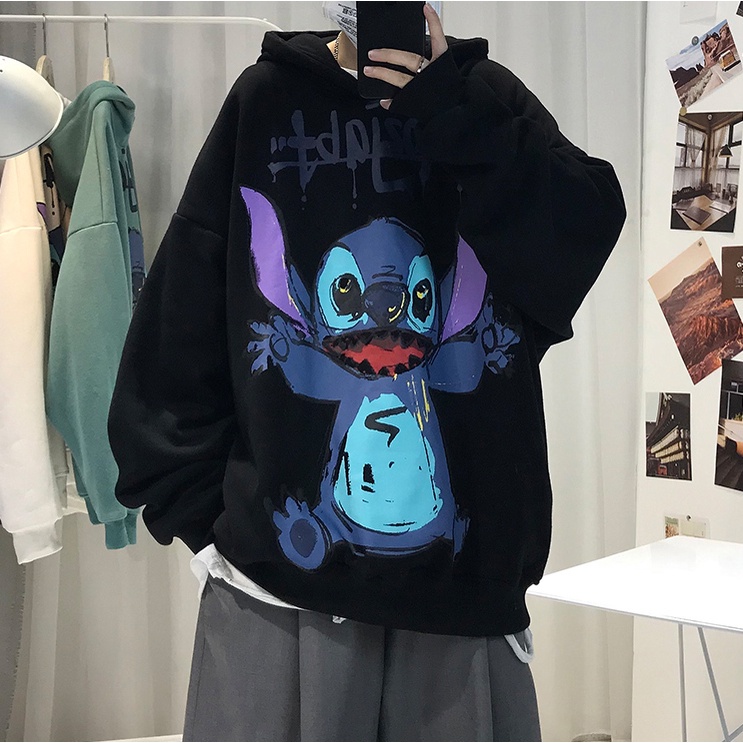 Áo Hoodie Chuột Stitch Ulzzang MonlyShop785 Áo Unisex Nam Nữ Đều Mặc Được  -  Chất Liệu Nỉ Bông Dày Ấm Xuất Hàn Cao Cấp