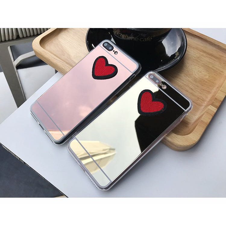 Samsung S6 S7 Edge Plus Soft Mirror Simple Love Case