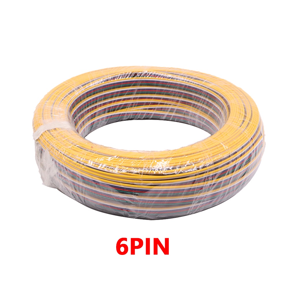 Dây Cáp Đồng Tiêu Chuẩn 22 awg 2pin 3pin 4pin 5pin 6pin Cho Dây Đèn led diy 50m