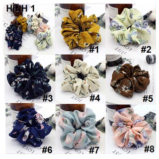 [GÍA SỈ] Dây Cột Tóc Vải Voan Scrunchies Màu Xinh HOT TREND