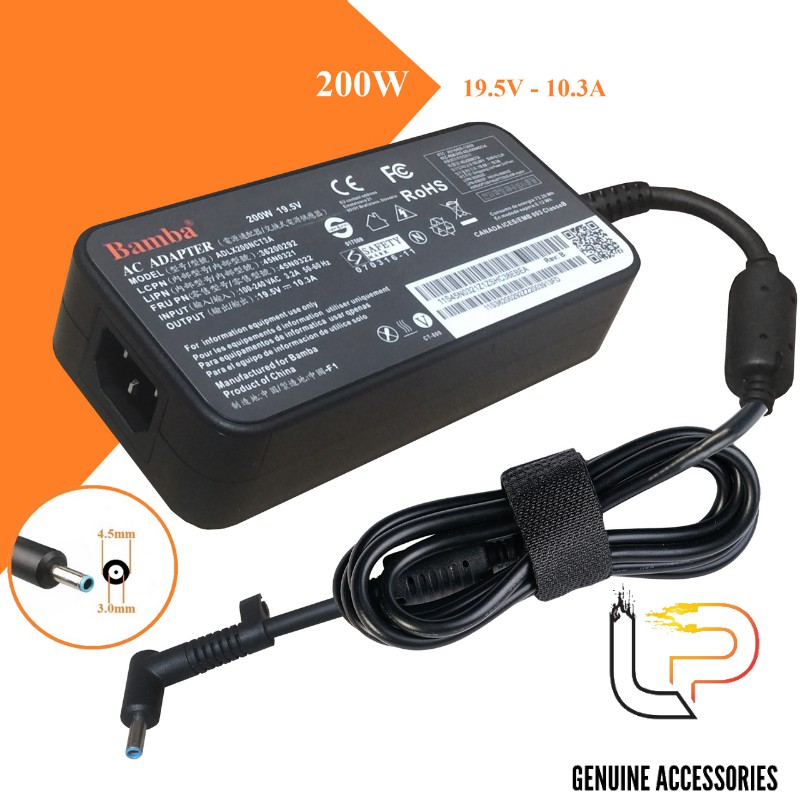 BỘ SẠC LAPTOP HP 19.5V- 10.3A Đầu Kim nhỏ Slim - ADAPTER LAPTOP HP 19.5V- 10.3A Đầu Kim nhỏ Slim