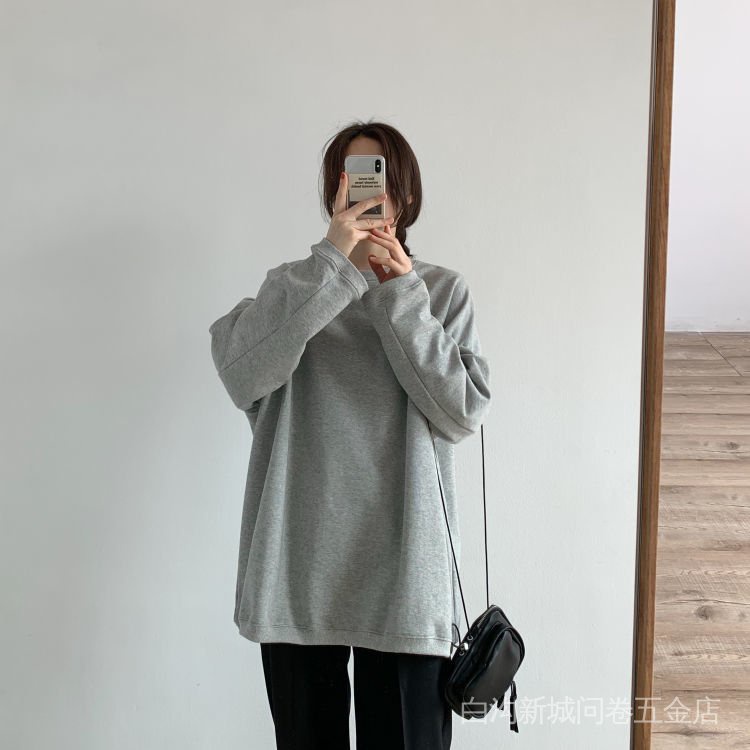 Bộ Áo Sweater Tay Dài + Quần Dài Ống Rộng Phong Cách Hàn Quốc Thời Trang Thu Đông Cho Học Sinh
