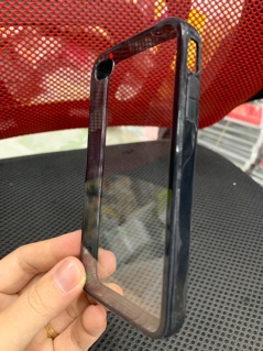Ốp lưng iphon 4/4S viền dẻo đen lưng trong