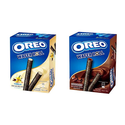 Hộp 3 gói bánh quế Wafer Roll Oreo 18g (combo 5 hộp/3 hộp)