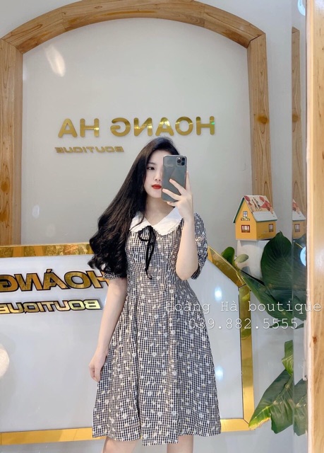 Vải caro hoa cúc chất đũi mềm nhẹ ko nhăn may váy,áo,scrunshie