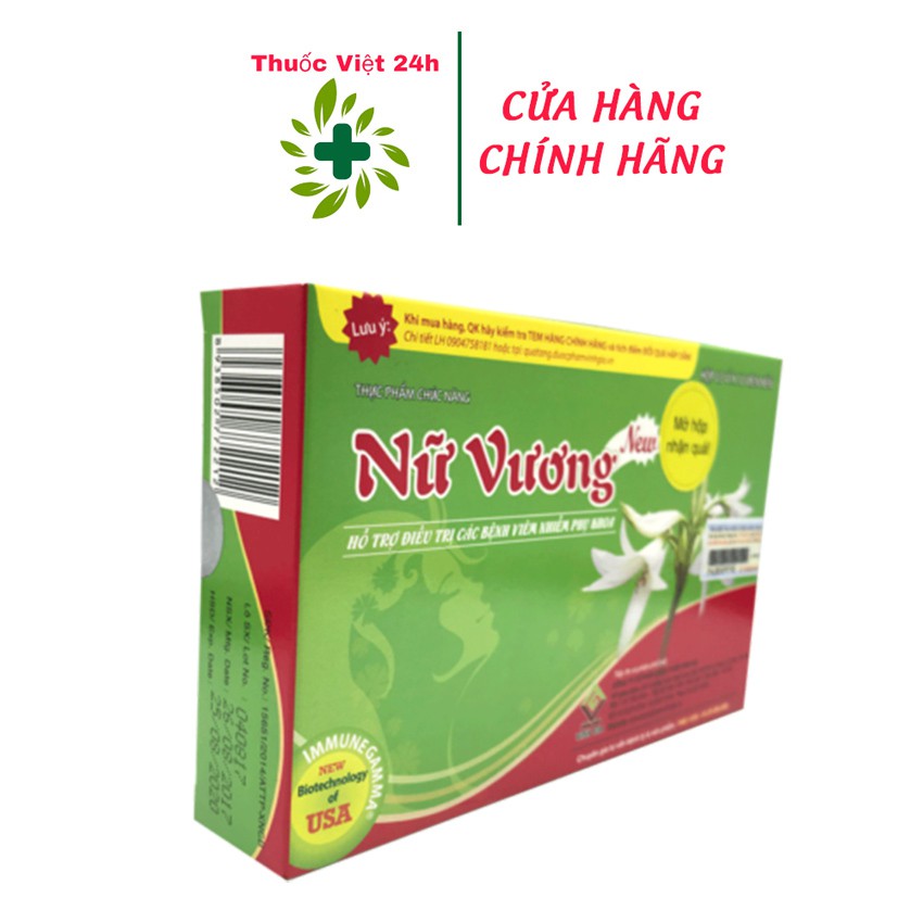 Viên uống Nữ Vương New - Dùng cho phụ nữ bị phụ khoa (Hộp 30 viên) - Thuocviet24h