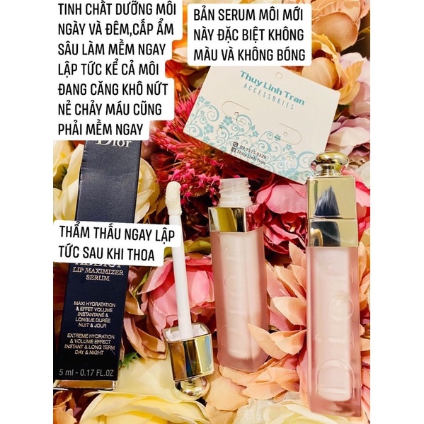🎉hàng chuẩn🎉serum dưỡng môi Dior addict lip maximizer serum không màu,không bóng